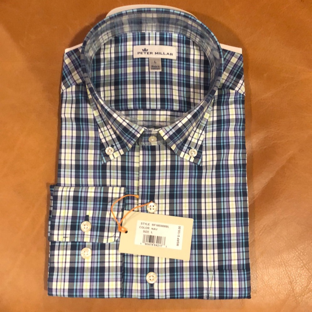 NWT Peter Millar Crown Sport Button Down